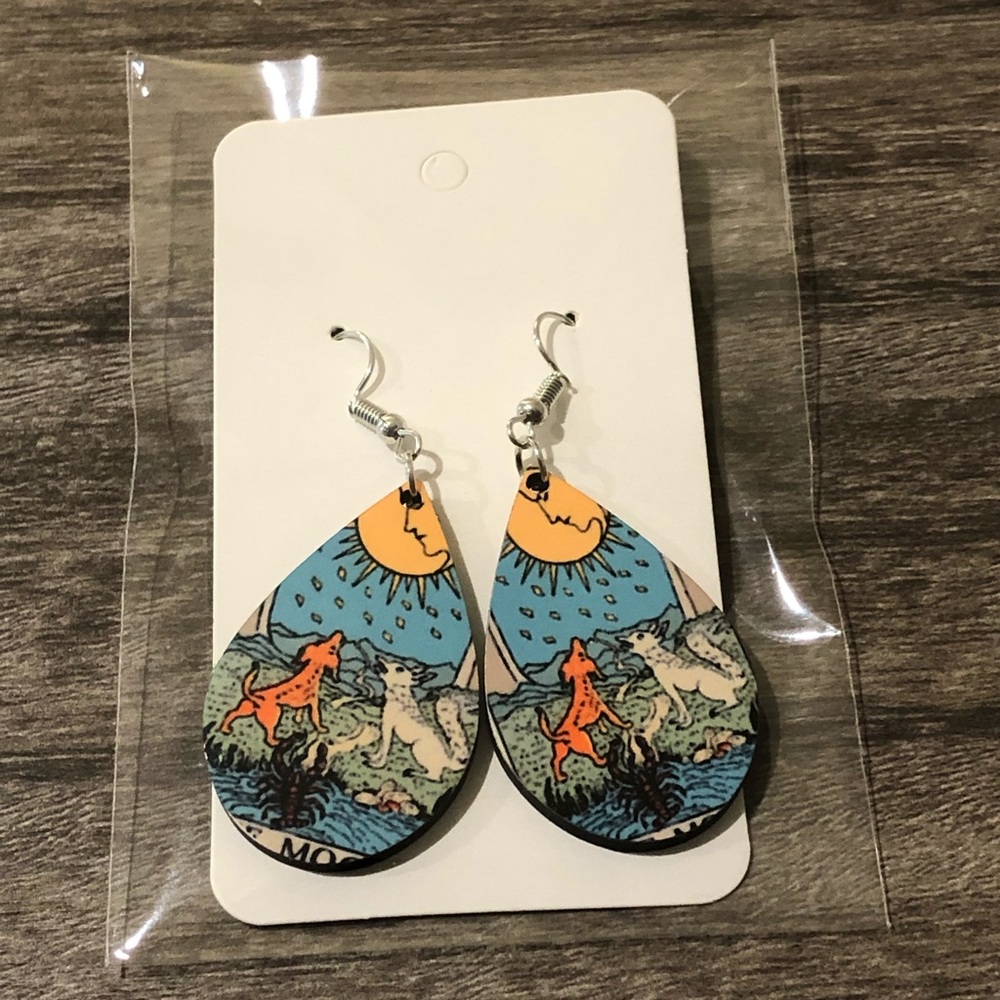 The Moon Tarot Earrings